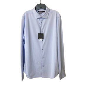 DSTRCT & Row Slim Fit Dress Shirt Men's Large L Ice Blue Stitch Fix NWT